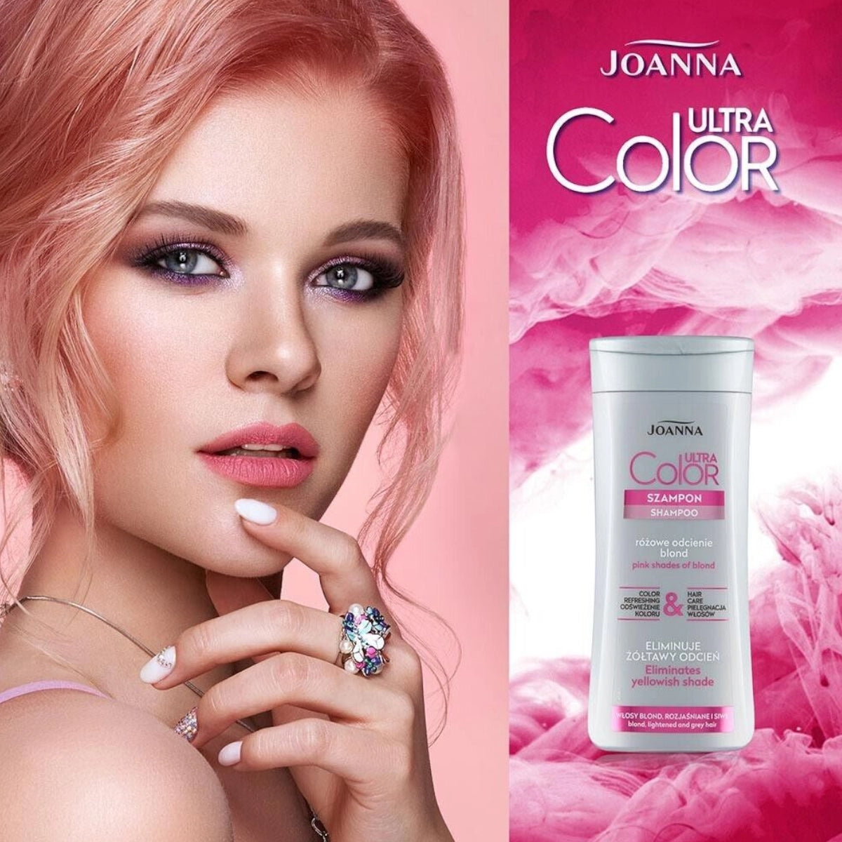 joanna różowy szampon efekty