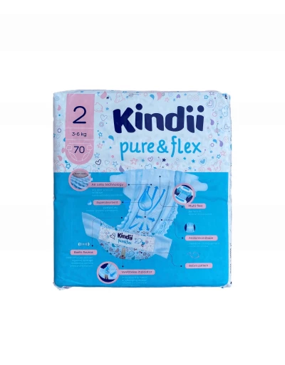 kindii pure&flex pieluchy mini rozmiar 2