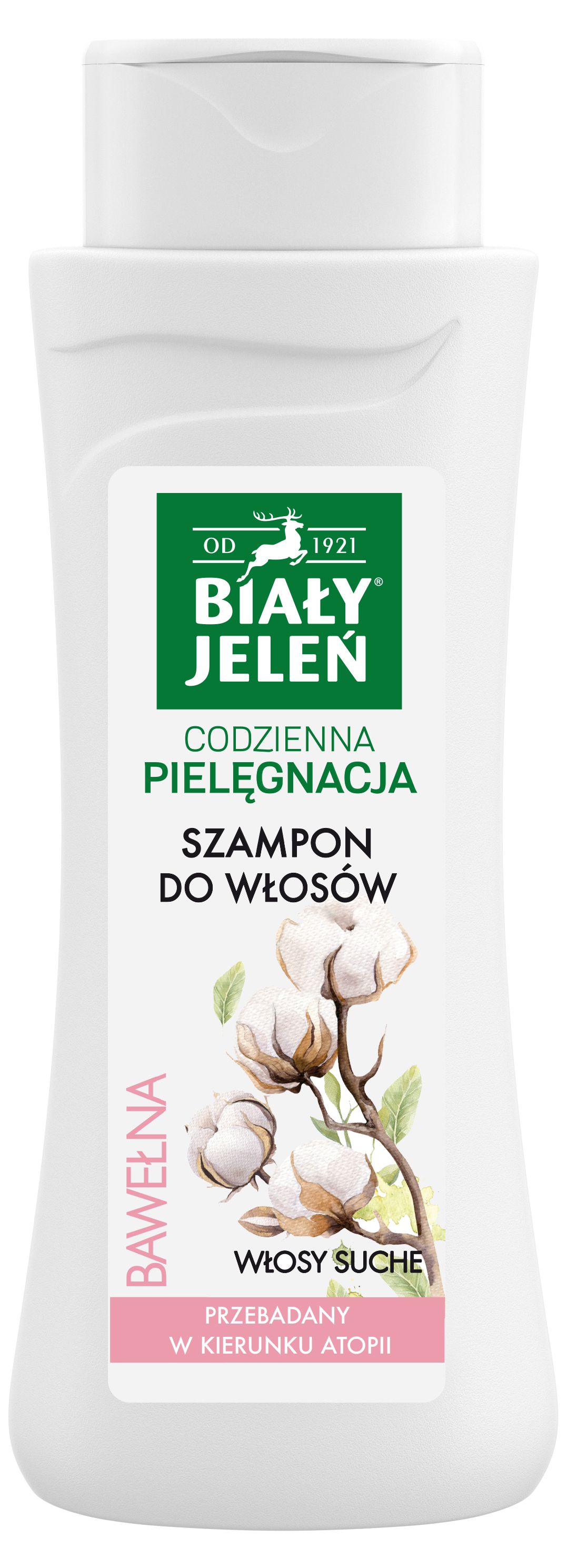 biały jeleń hipoalergiczny z czystą bawełną 300ml szampon do włosów