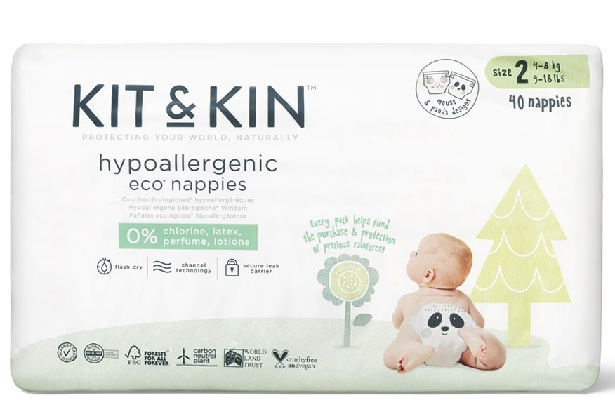 kit and kin biodegradowalne pieluszki jednorazowe panda junior