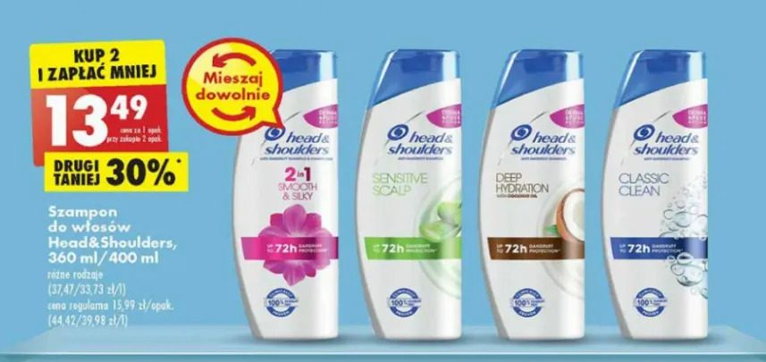 biedronka szampon do włosów jak head&shoulders