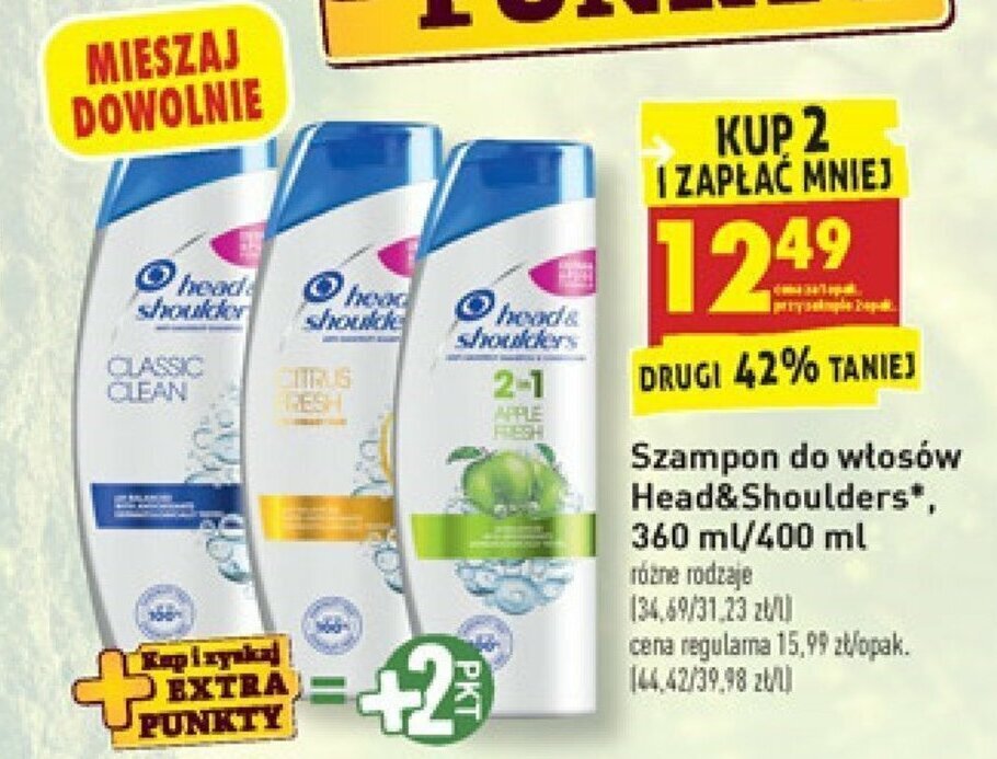 biedronka szampon do włosów jak head&shoulders