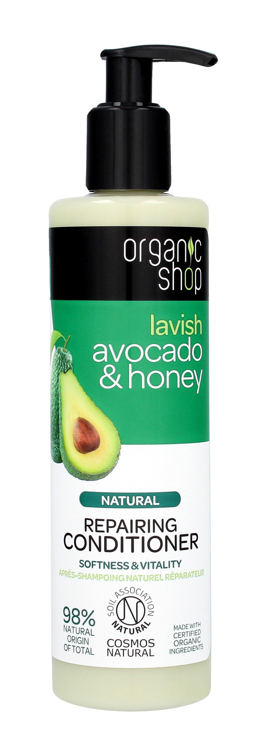 organic shop regenerująca odżywka do włosów avocado i miód
