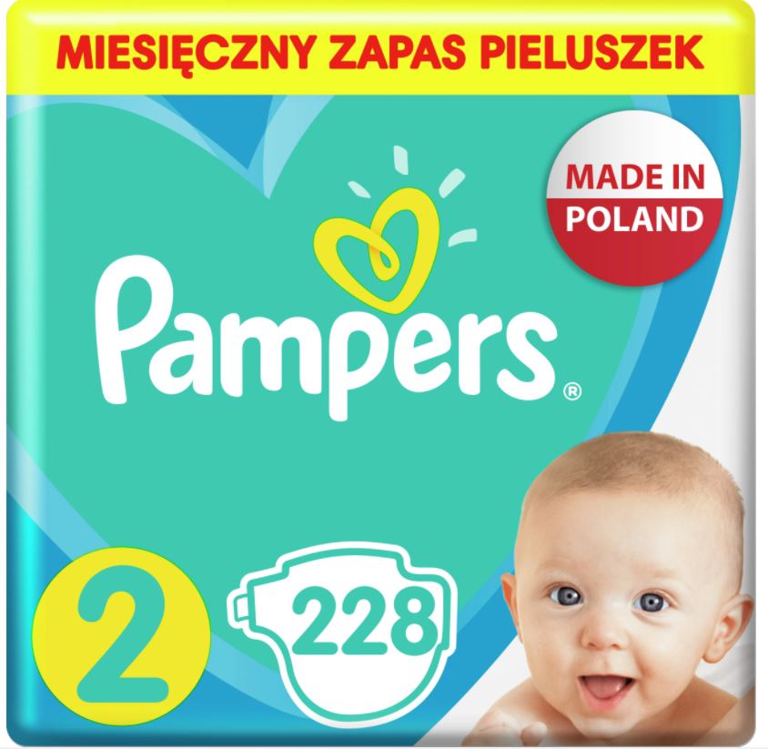 pieluchy pampers active baby-dry 2 mini 228 szt