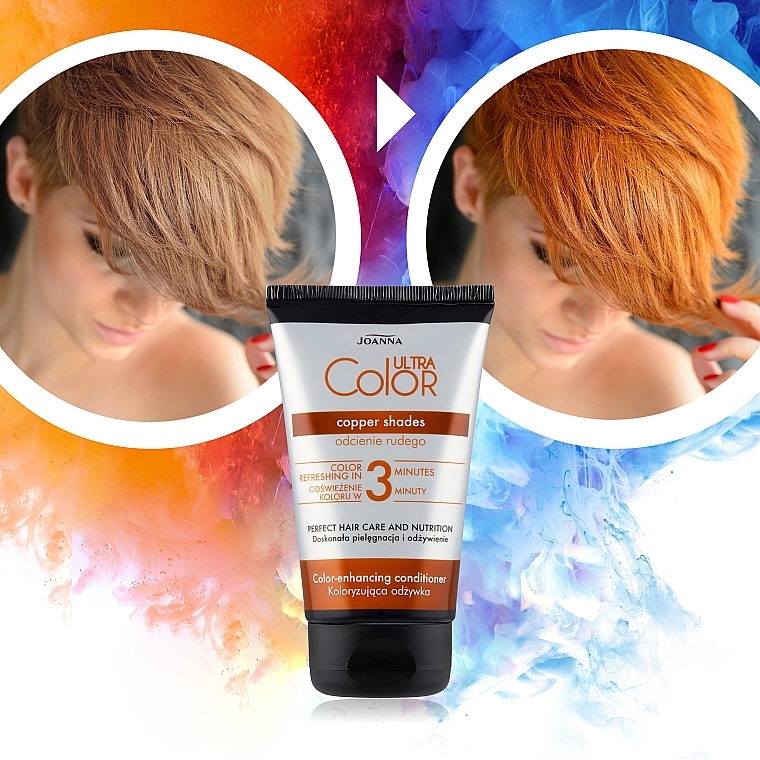 joanna ultra color koloryzująca odżywka do włosów odcienie rudeg wizaz
