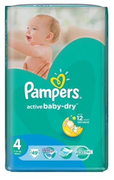 pampers active baby dry 4 49szt