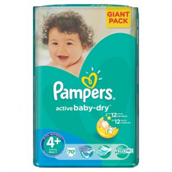 pampers 70 pack size 4 plus