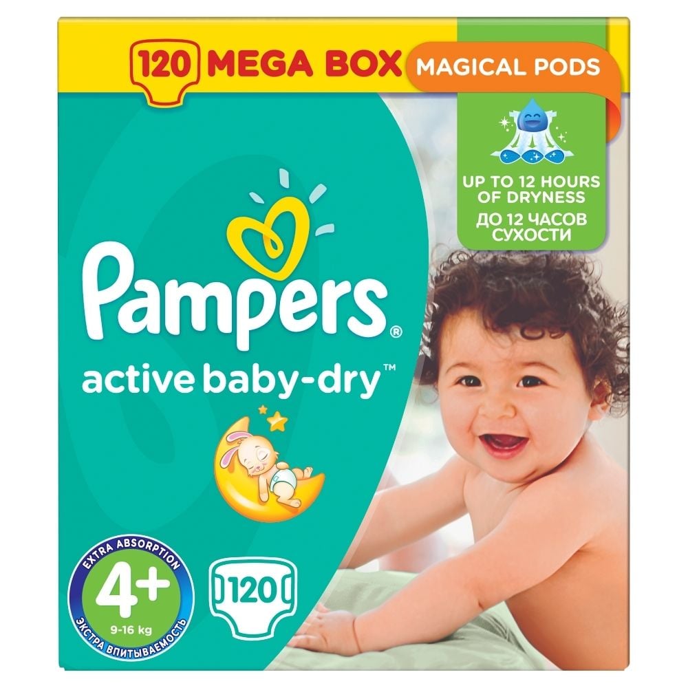 pieluszki pampers active dry 4+