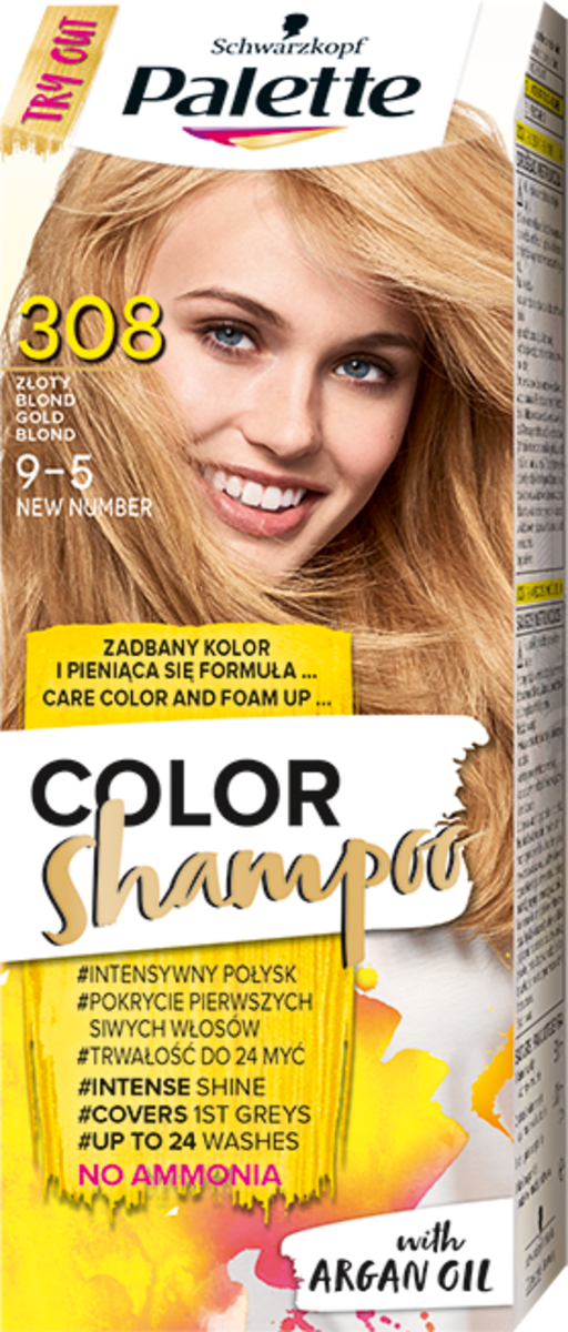 palette color shampoo szampon koloryzujący 308 złoty blond
