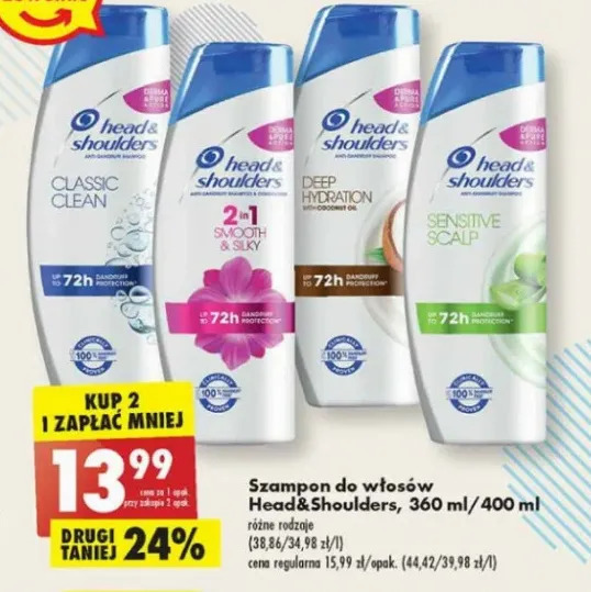 heden schouders szampon 500ml w biedronce