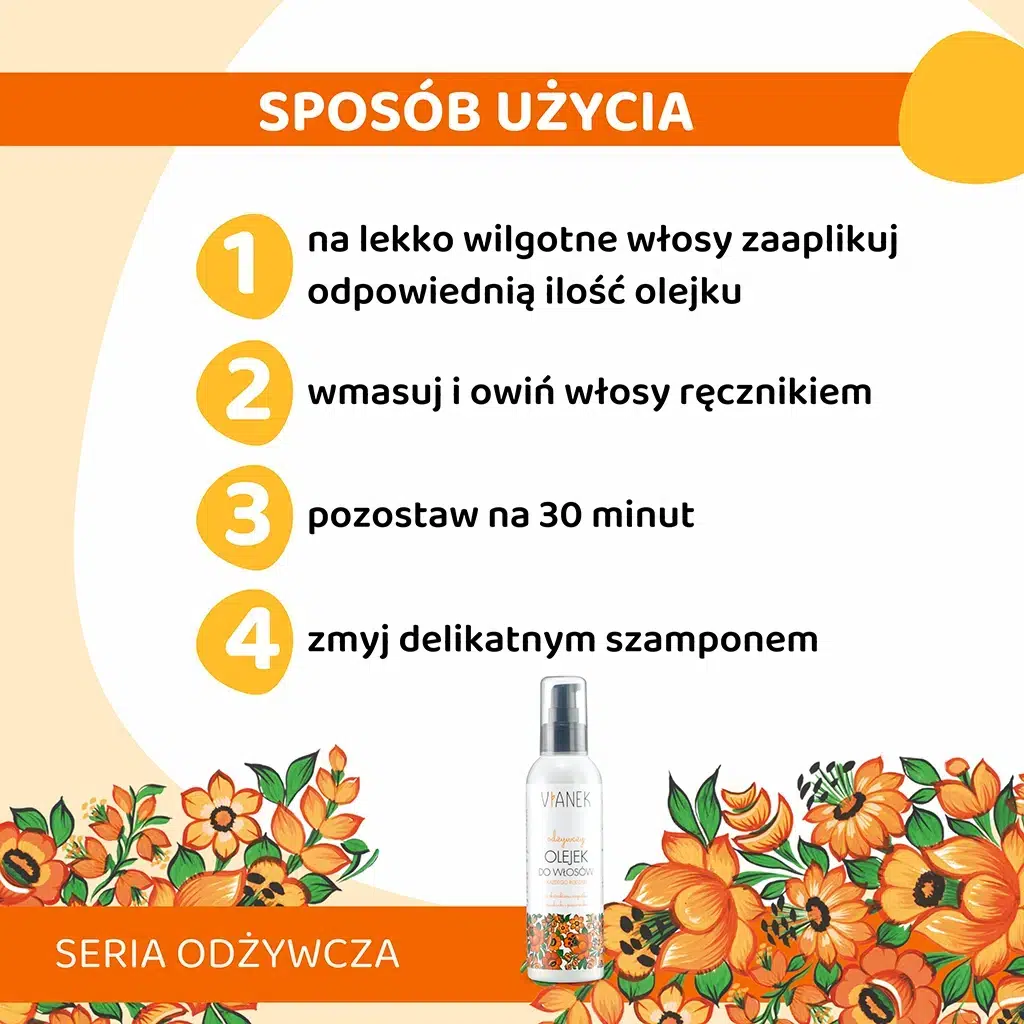 olejek do włosów sposób użycia