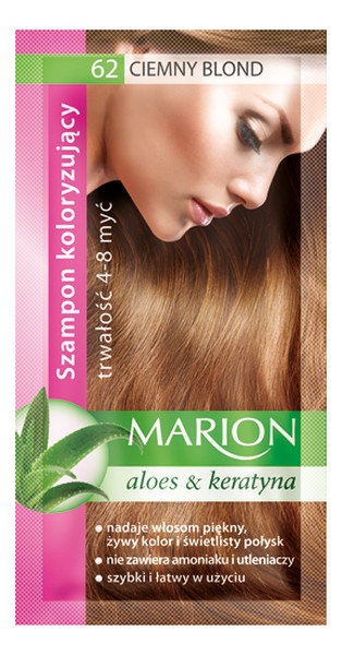 marion aloes & keratyna szampon koloryzujący ciemny blond