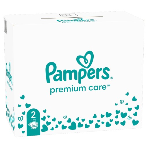 pampers premium 2 mini białe i zielone