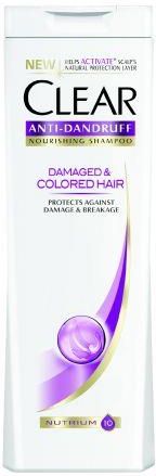 clear damaged & colored hair repair szampon przeciwłupieżowy 400ml