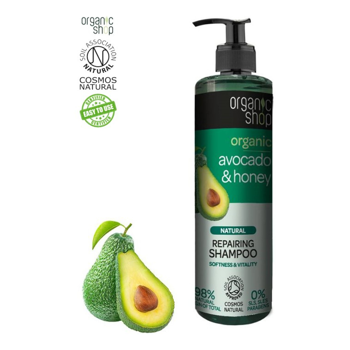 organic shop avocado & honey szampon opinie
