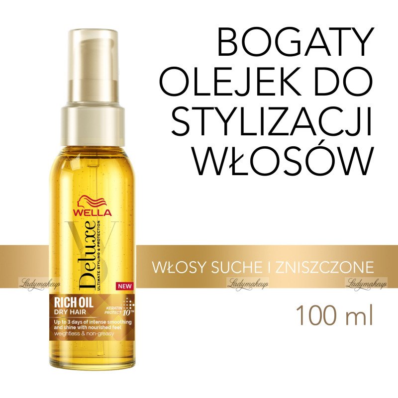 olejek do wygładznia włosów wellgolden