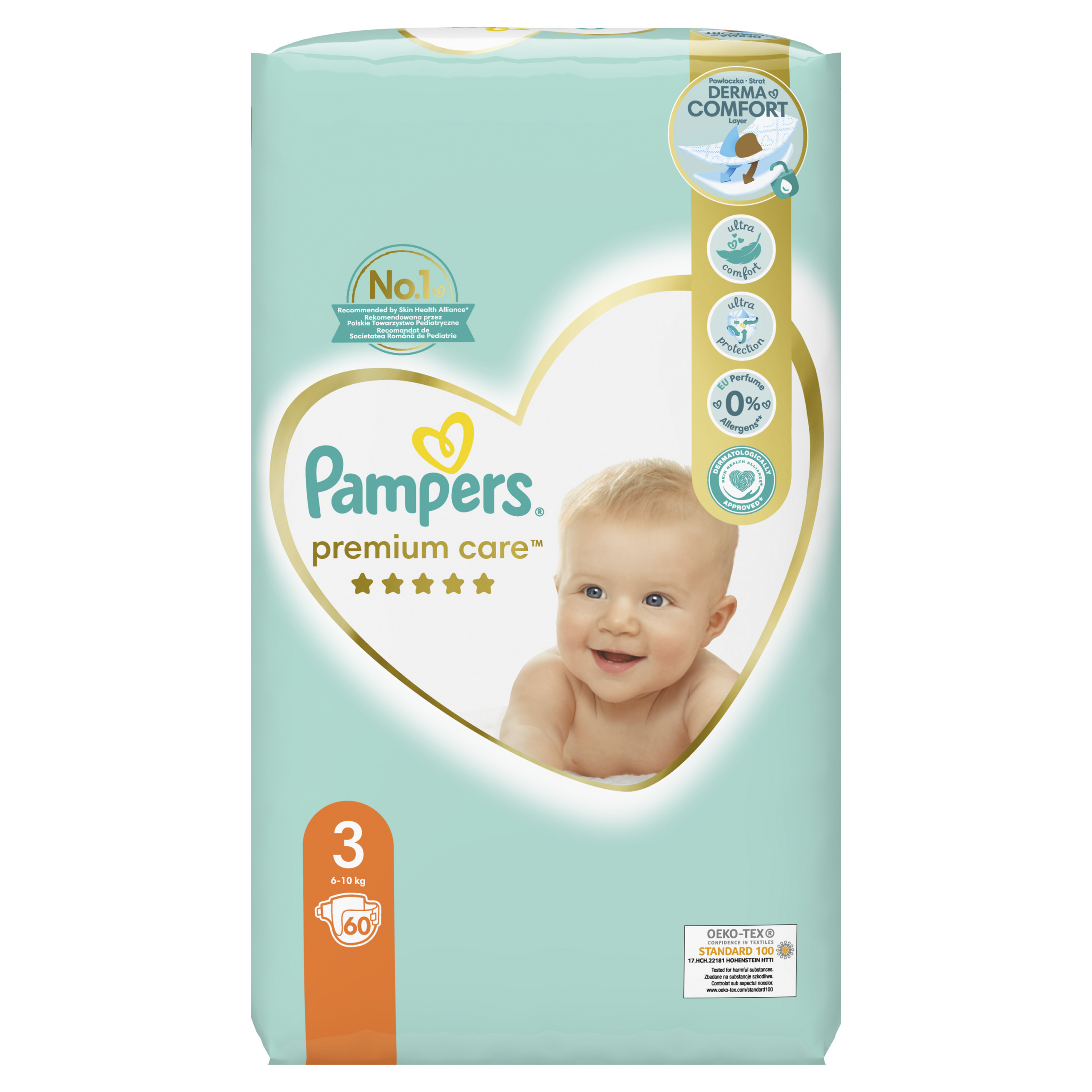 pampers premium care pieluchy jednorazowe rozmiar 3 midi 60 szt