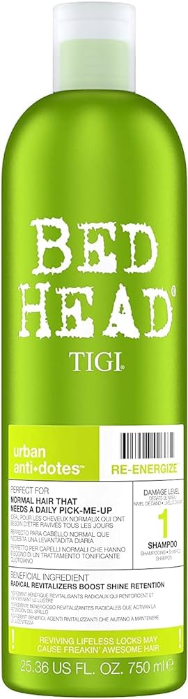 tigi bed head re-energize szampon do włosów normalnych 750ml