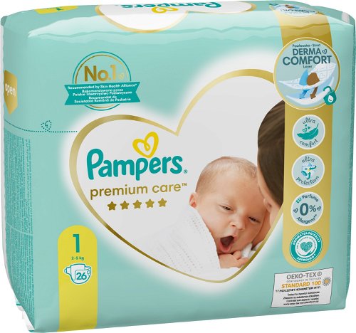 pampers premium care 1 newborn 66 szt rosmann