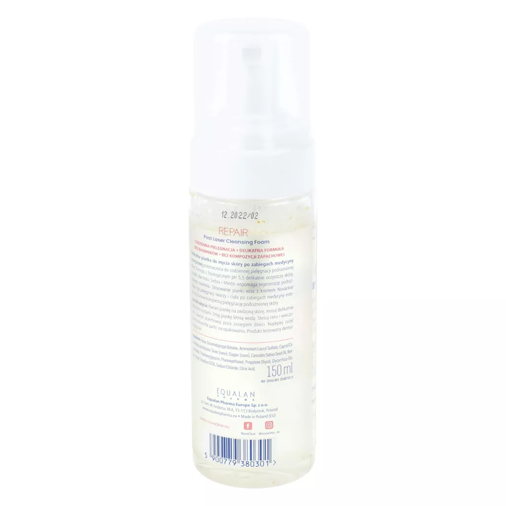 novaclear repair pianka do mycia twarzy 150ml