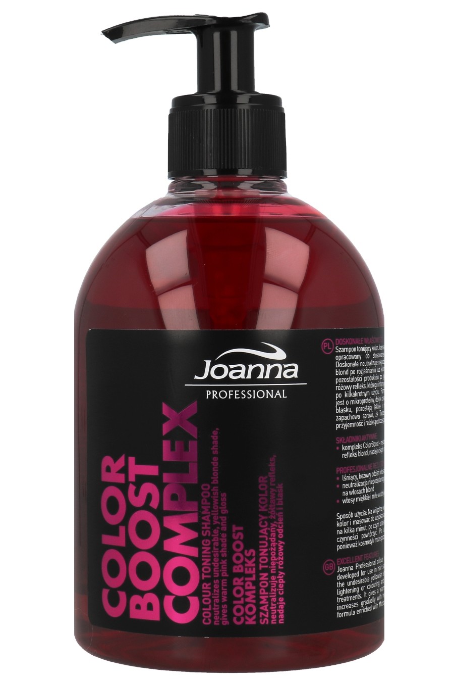 joanna color boost complex szampon tonujacy różowy