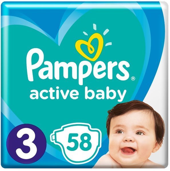 58 sztuk pampers rozmiar 3