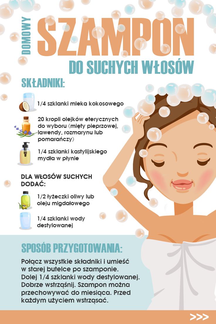 domowy szampon do włosów suchych