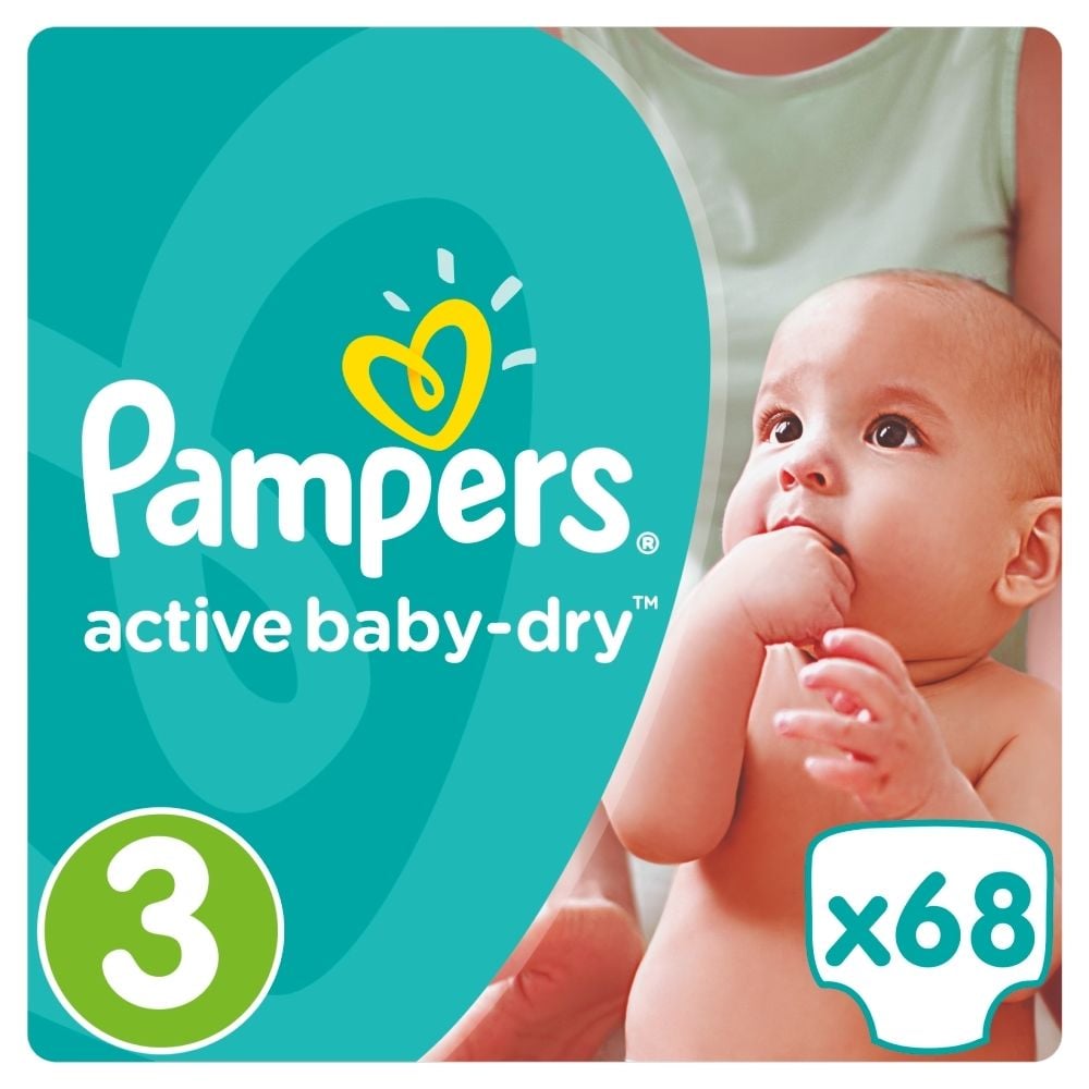 pampers active baby dry 3 68 szt