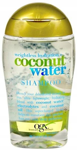 ogx nawilżający szampon z wodą kokosową coconut water
