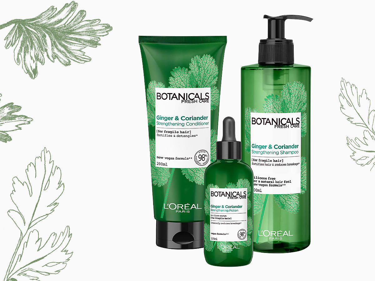 szampon i formuła pielęgnacyjna bez spłukiwania botanicals fresh care