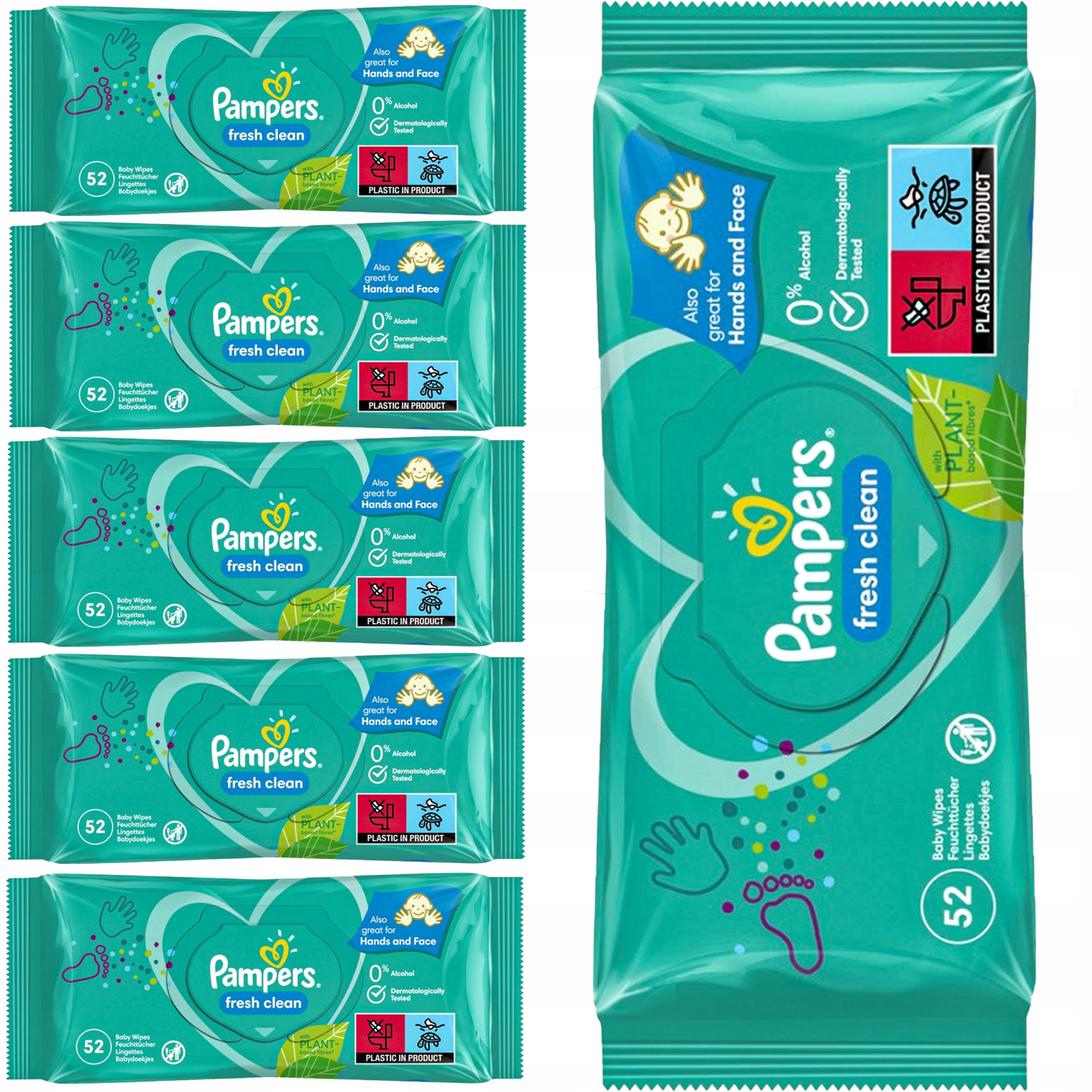 chusteczki pampers natural clean allegro