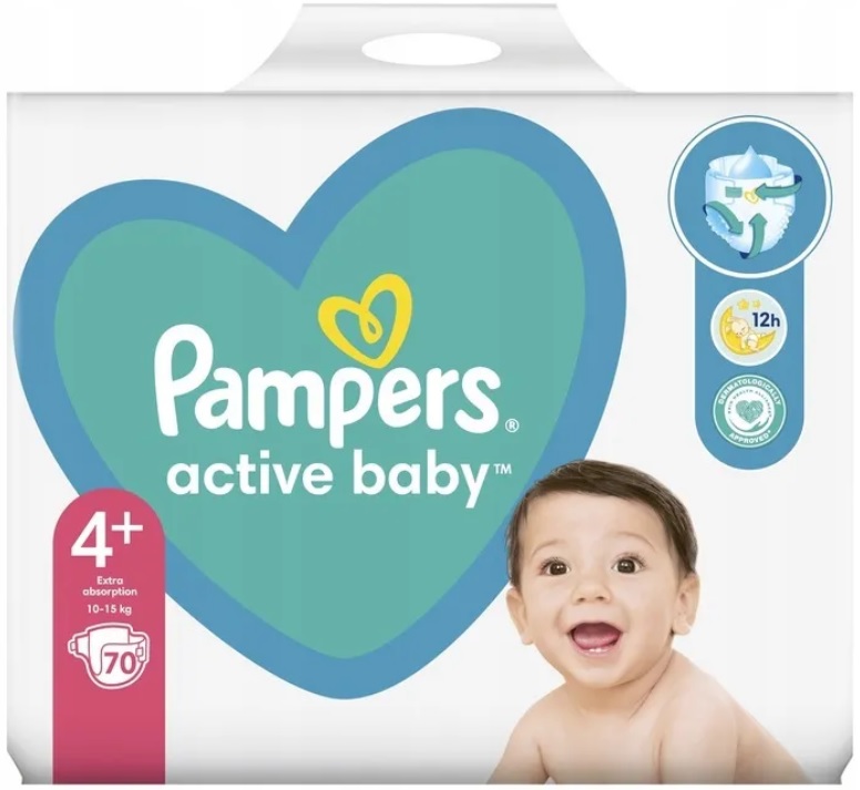 pampers 4 plus 70 szt