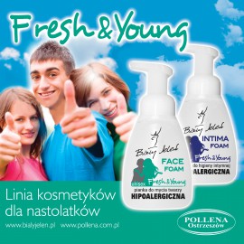 biały jeleń pianka do mycia twarzy fresh and young