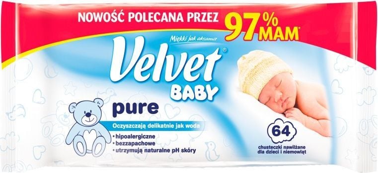 velvet baby chusteczki nawilżane pure sklad