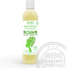 naturalny szampon do włosów z olejem macadamia 200ml marki avebio