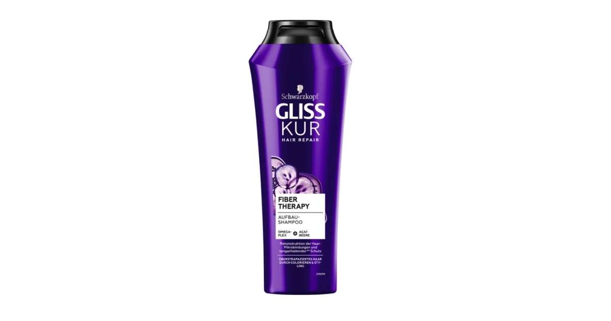 gliss kur fiber therapy szampon do włosów przeciążonych 250 ml