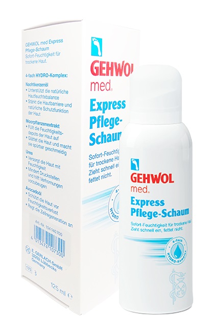 gehwol med express pflege-schaum pianka nawilżająca do skóry 125ml