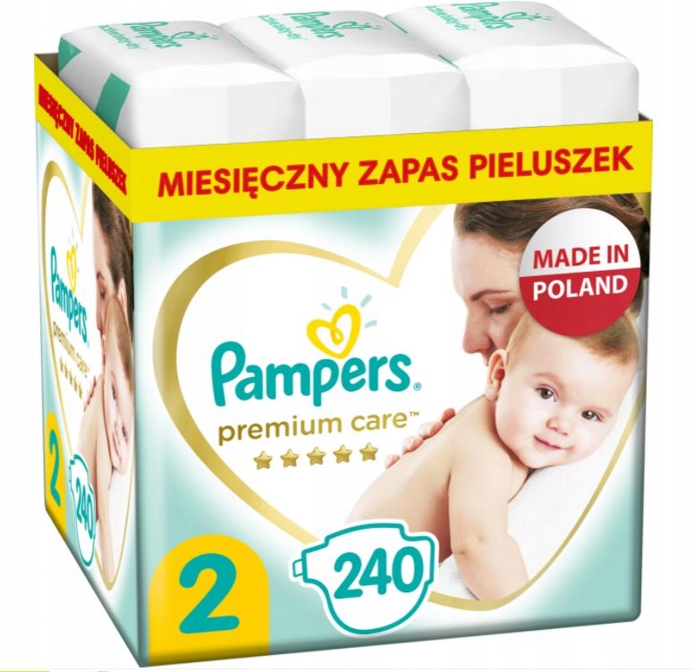 pieluchy premium care rozmiar 2 mini 240 szt pampers