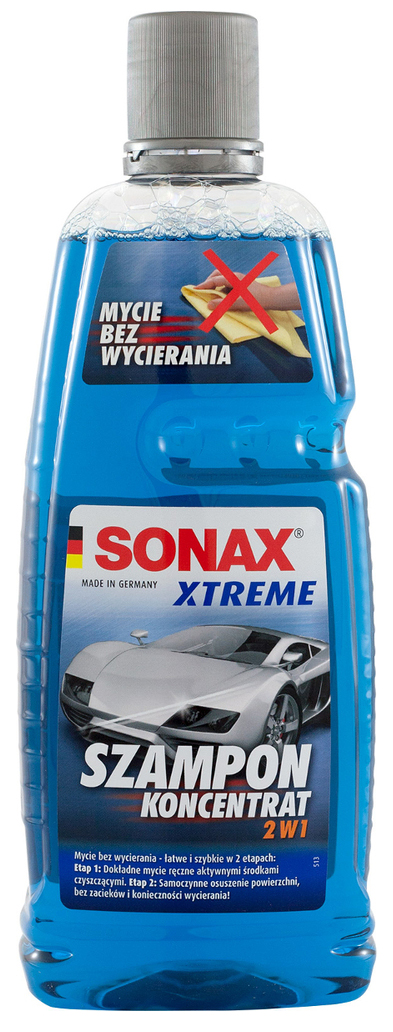 sonax szampon 2w1 koncentrat bez wycierania 1l