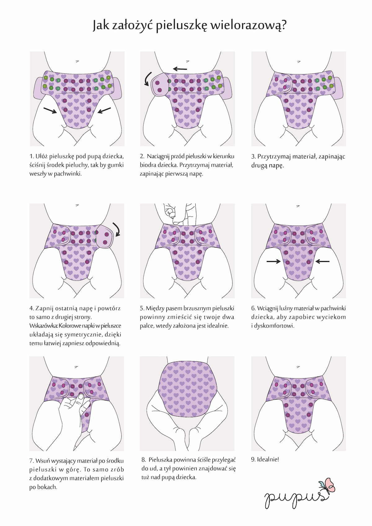 prawudlowo zalozony pampers