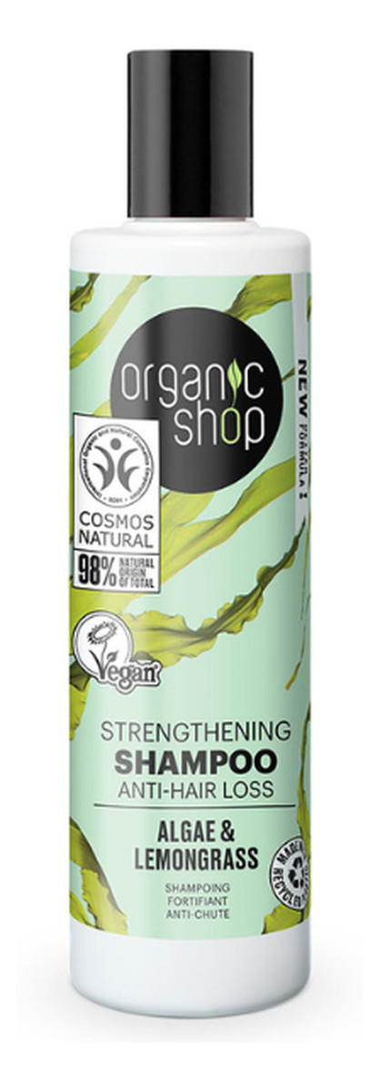 organic shop szampon do włosów wzmacniający błękitna laguna 280 ml