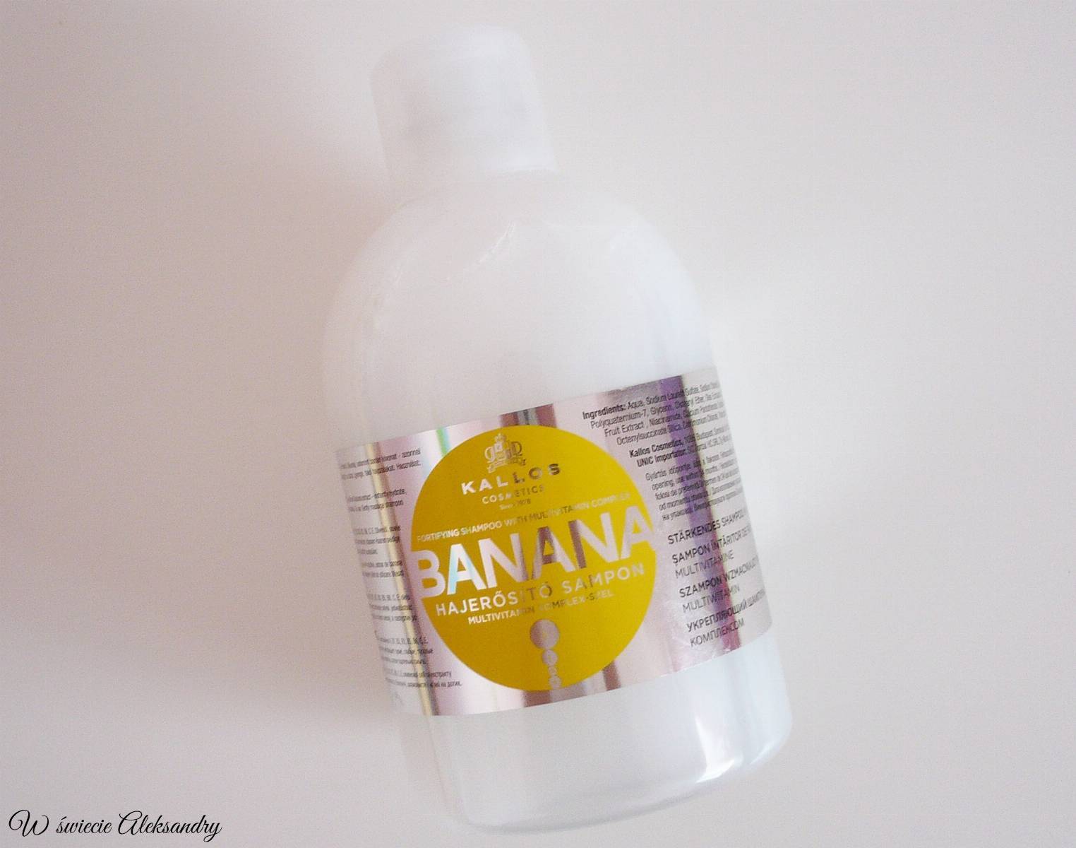 kallos banana szampon do włosów wzmacniający bananowy 1000ml