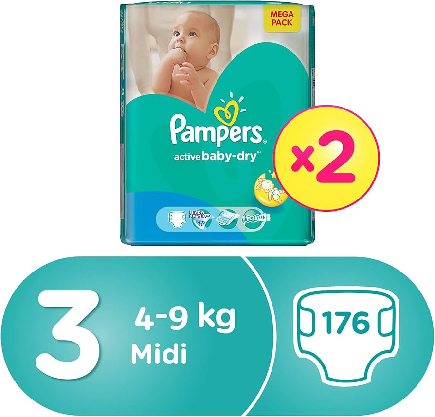 pampers active baby midi mega pack