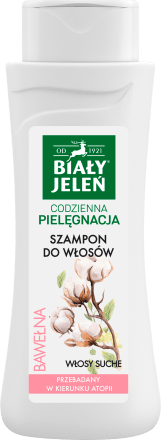 biały jelen bawełna szampon włosów czystą bawłeną