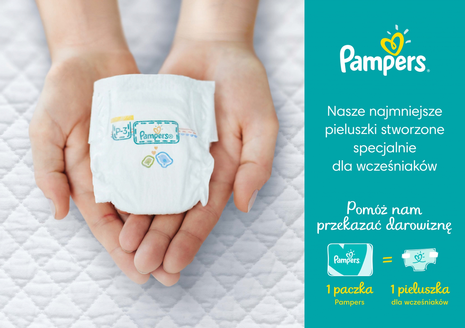 reklama pampers dla wcześniaków