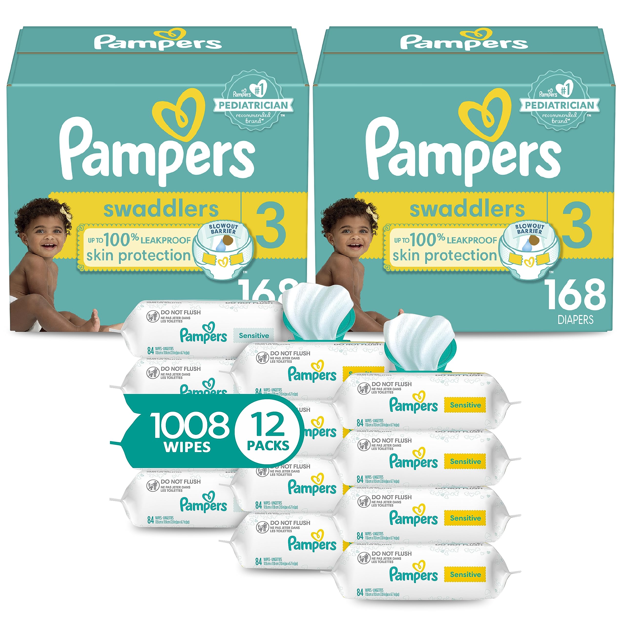 pampers size 3 monthly pack