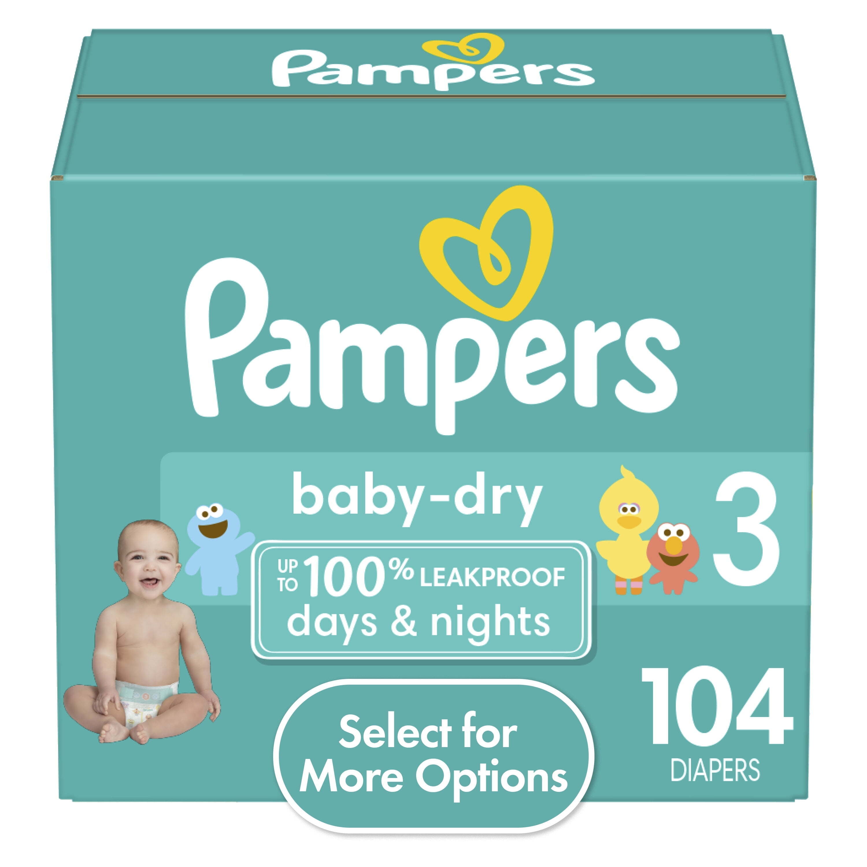 pampers 104 pack size 3