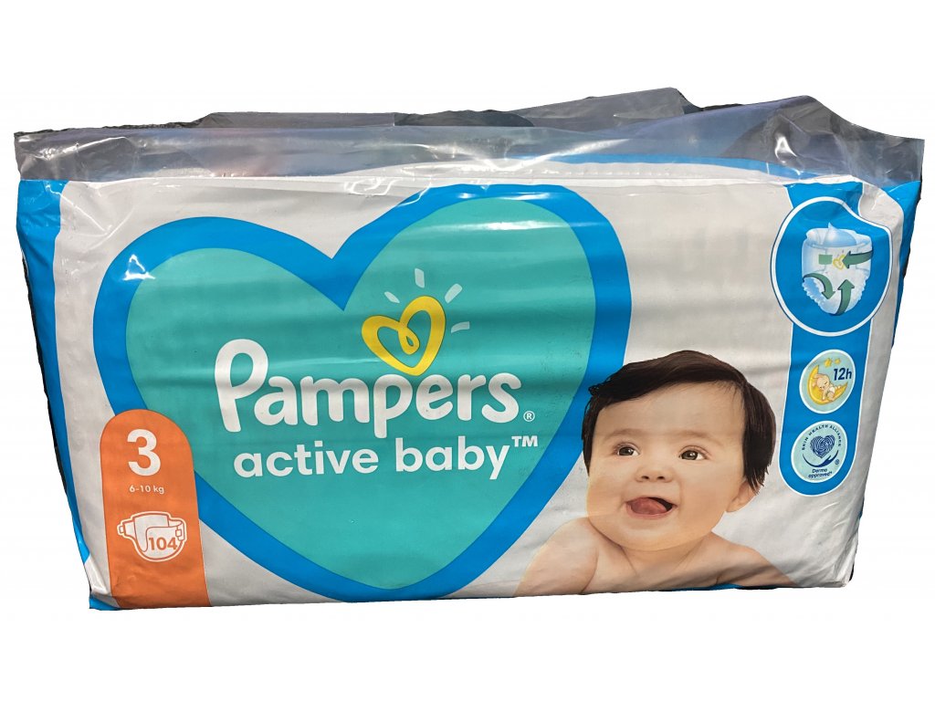 pampers active baby 3 104szt