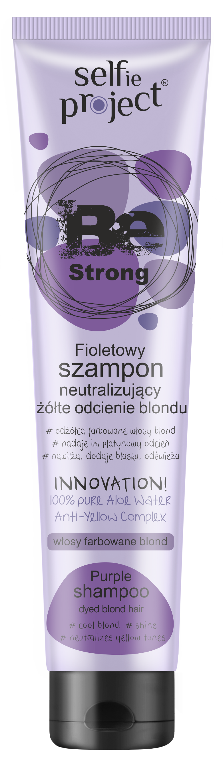 fioletowy szampon na naturalnych wlosach