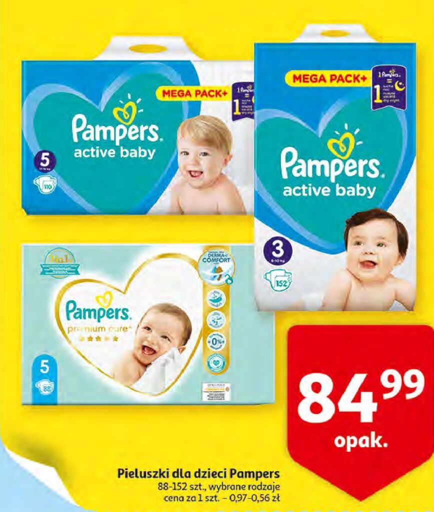 pampers 3 pieluchy promocja auchan